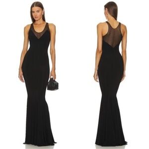 Norma Kamala Black Evening Gown